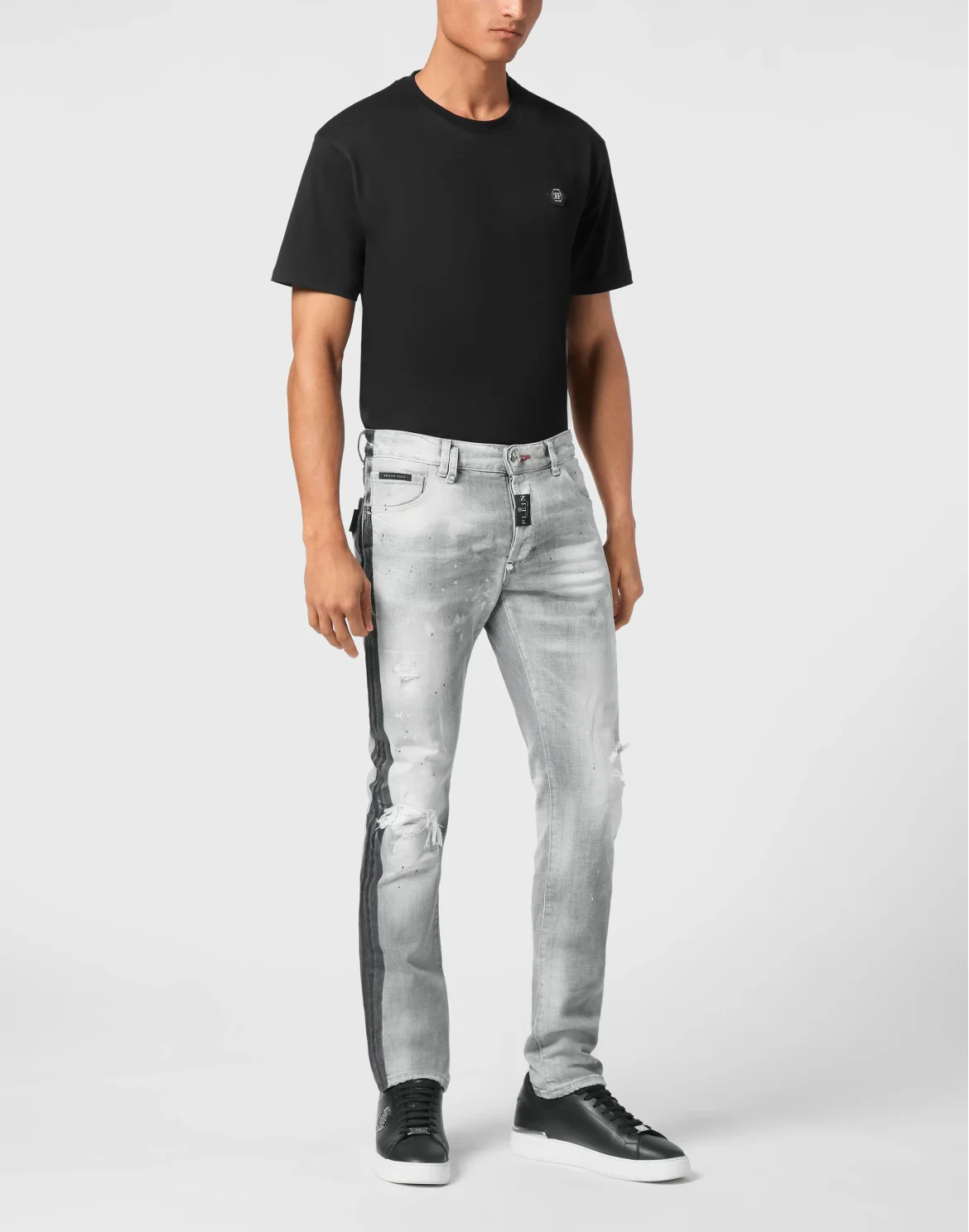 Super Straight Cut Trousers Paisley Bandana, цвет: Серый