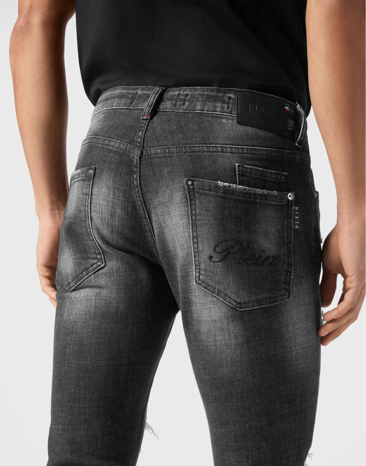Denim Super Straight Cut Fit Trousers, цвет: Черный