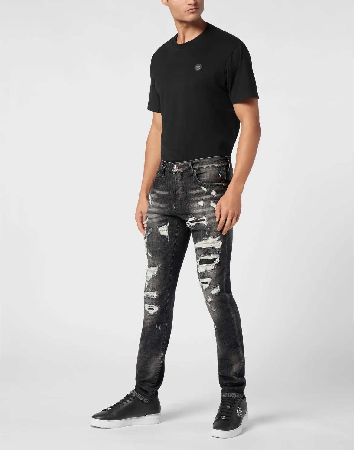 Denim Super Straight Cut Fit Trousers Cars Racing, цвет: Черный