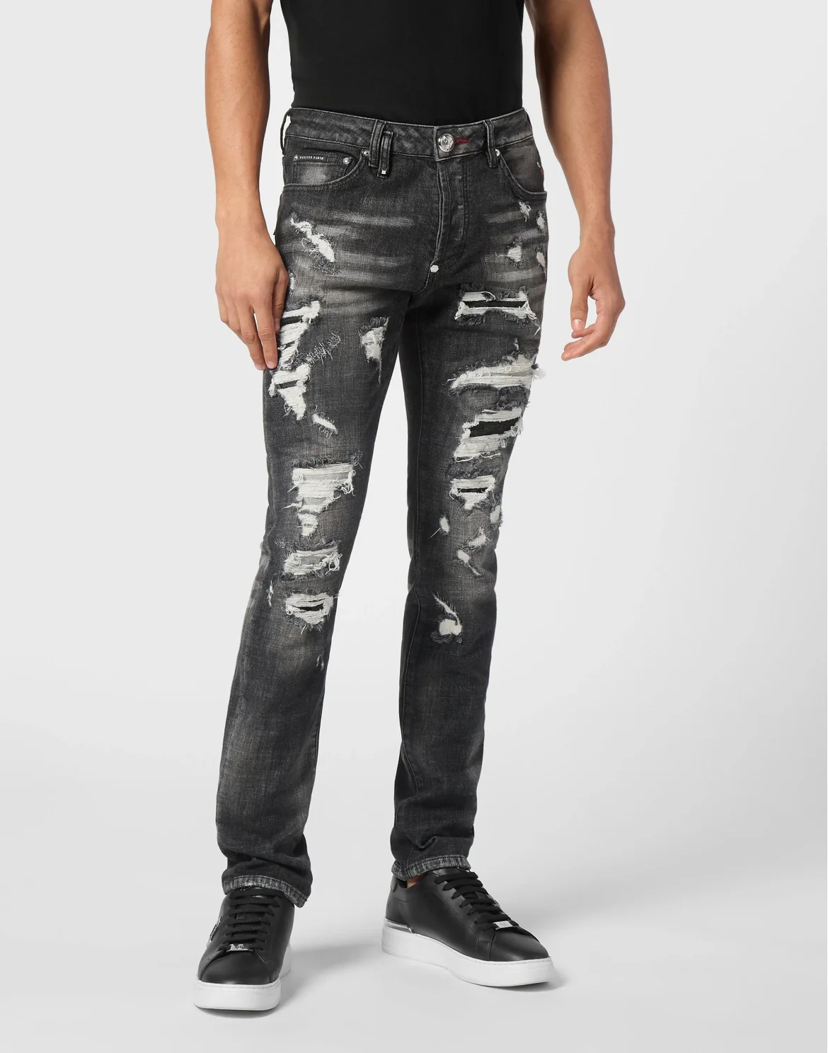 Denim Super Straight Cut Fit Trousers Cars Racing, цвет: Черный