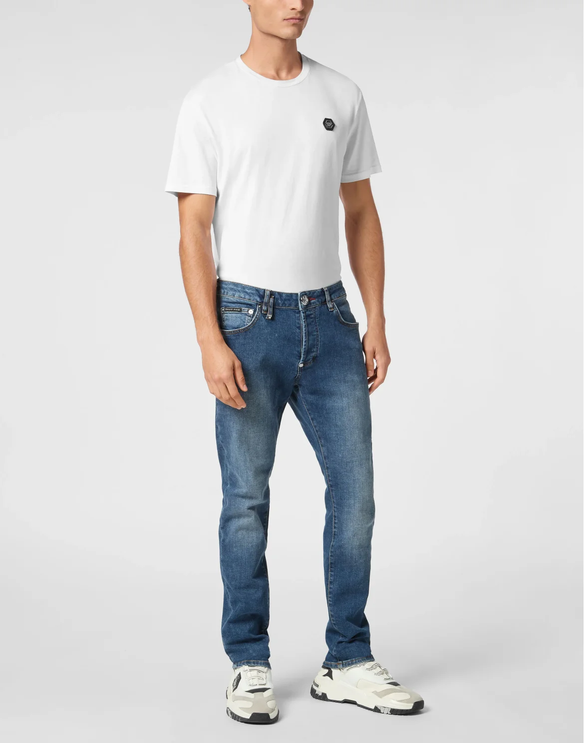 Denim Super Straight Cut Fit Trousers Cars Racing, цвет: Синий