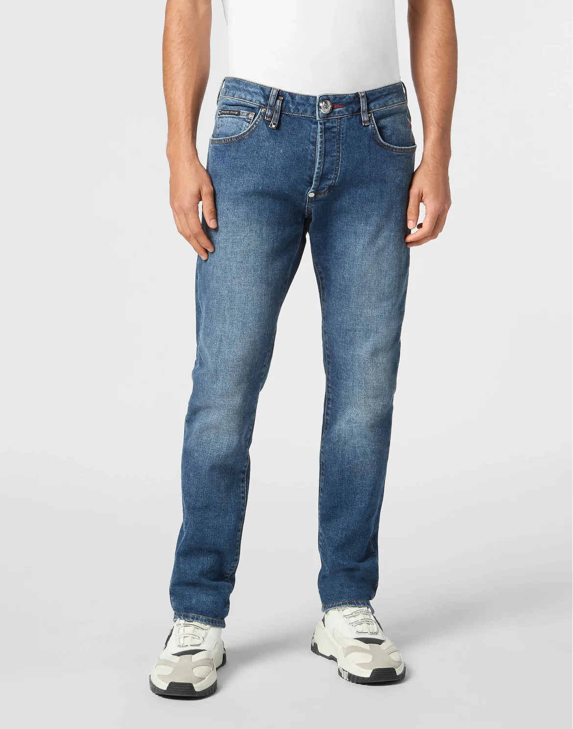 Denim Super Straight Cut Fit Trousers Cars Racing, цвет: Синий