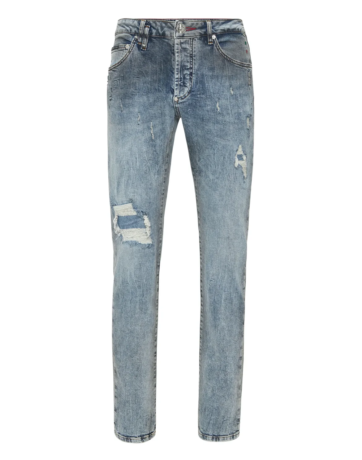 Denim Super Straight Cut Fit Trousers Cars Racing, цвет: Серый