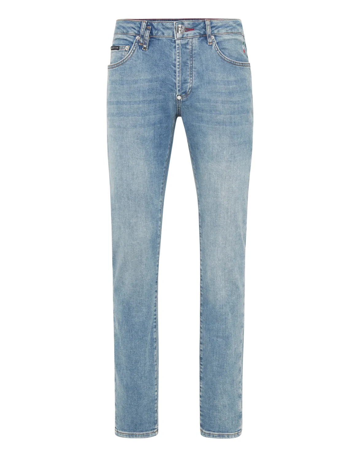 Denim Super Straight Cut Fit Trousers Cars Racing, цвет: Серый