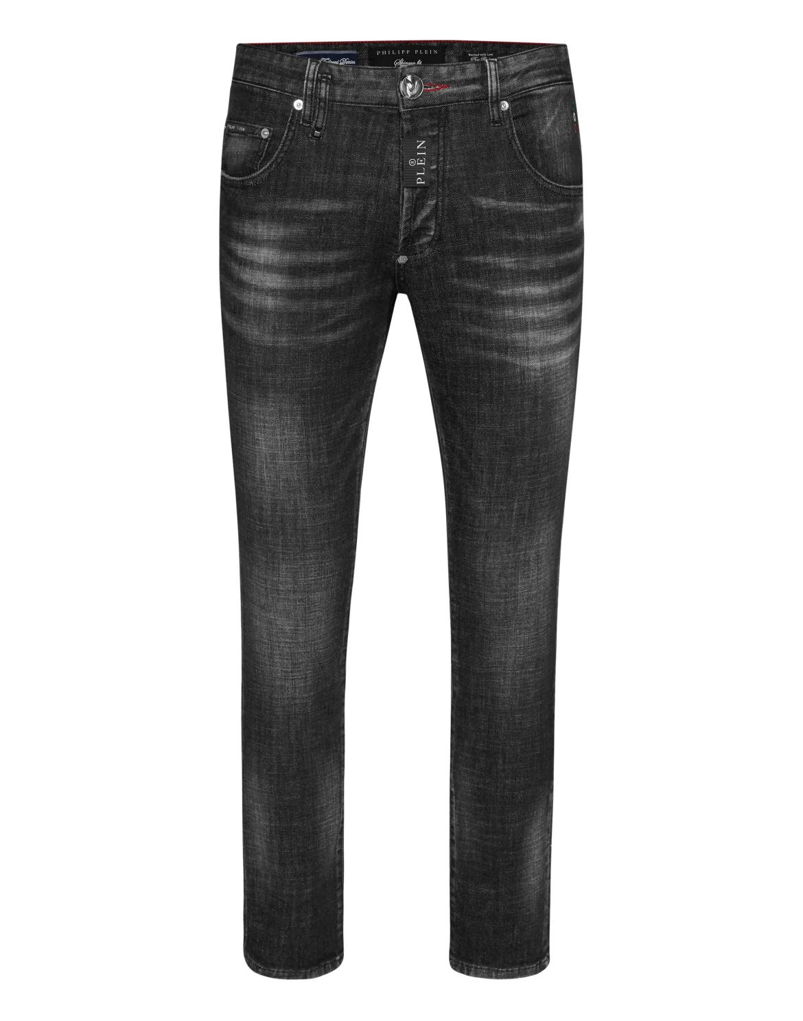 Denim Skinny Fit Trousers Hexagon, цвет: Черный