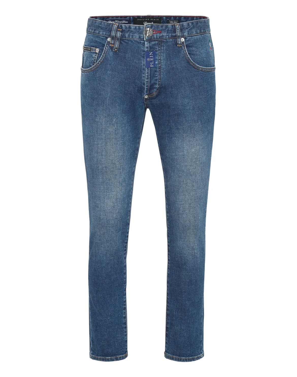 Denim Skinny Fit Trousers Hexagon, цвет: Синий