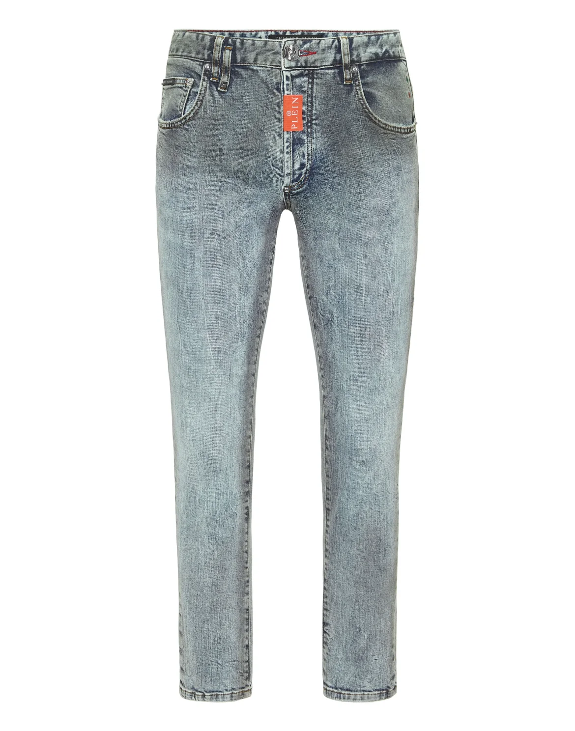 Denim Skinny Fit Trousers Hexagon, цвет: Серый