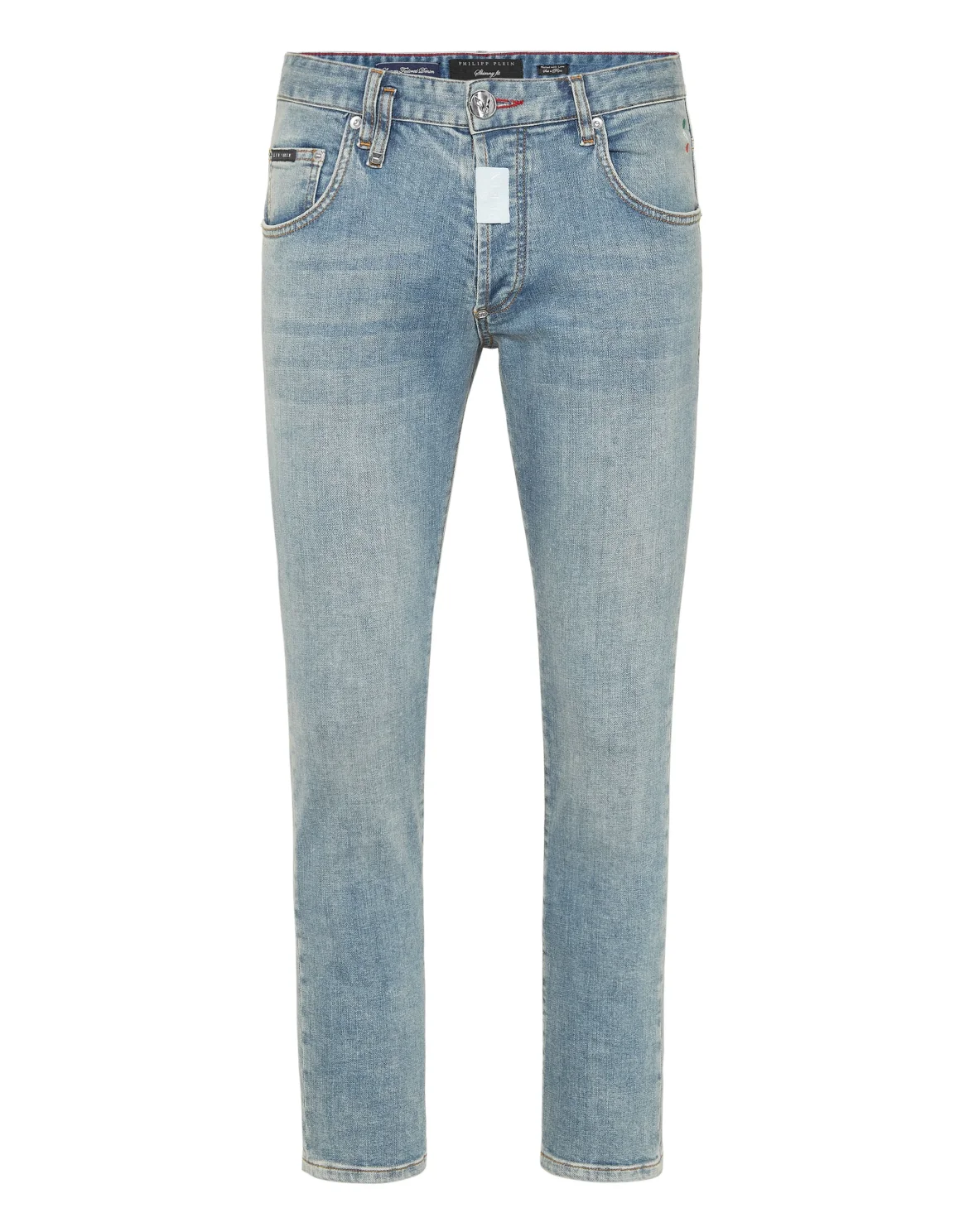 Denim Skinny Fit Trousers Hexagon, цвет: Серый
