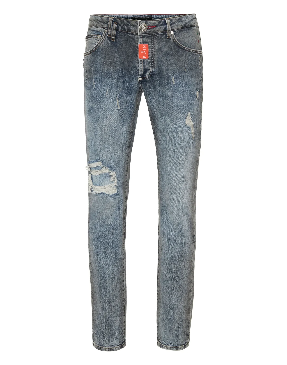 Denim Super Straight Cut Fit Trousers Hexagon, цвет: Серый