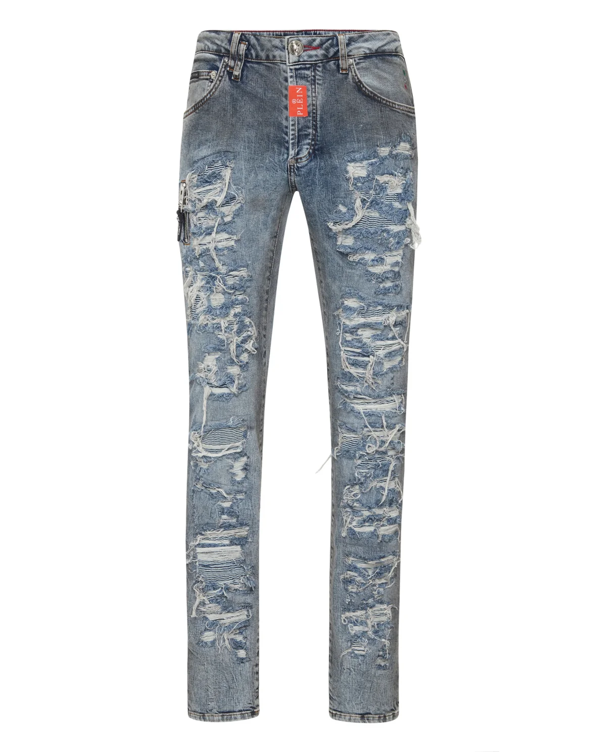 Denim Rock Star Fit Trousers Hexagon, цвет: Серый