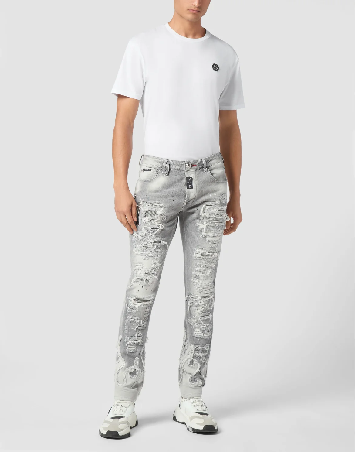 Denim Rock Star Fit Trousers Flame, цвет: Серый