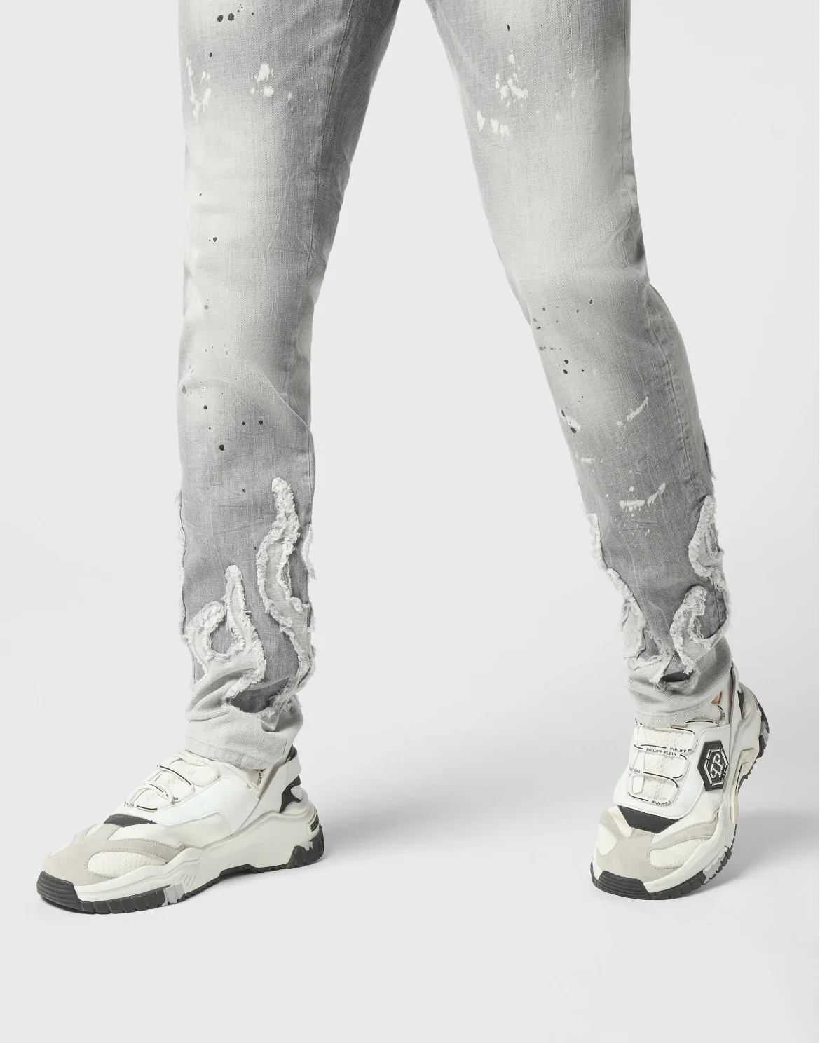 Denim Super Straight Cut Fit Trousers Flame, цвет: Серый