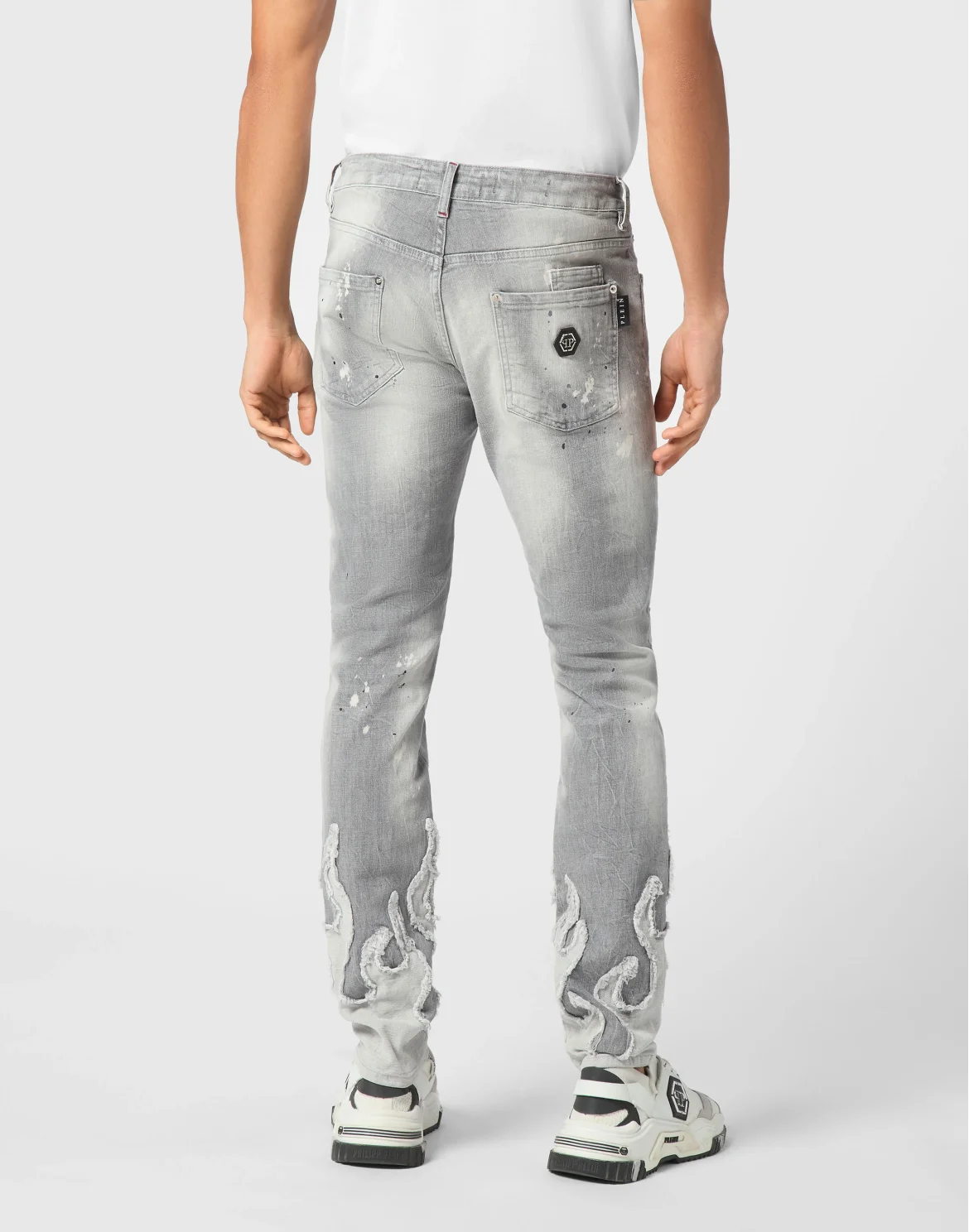 Denim Super Straight Cut Fit Trousers Flame, цвет: Серый