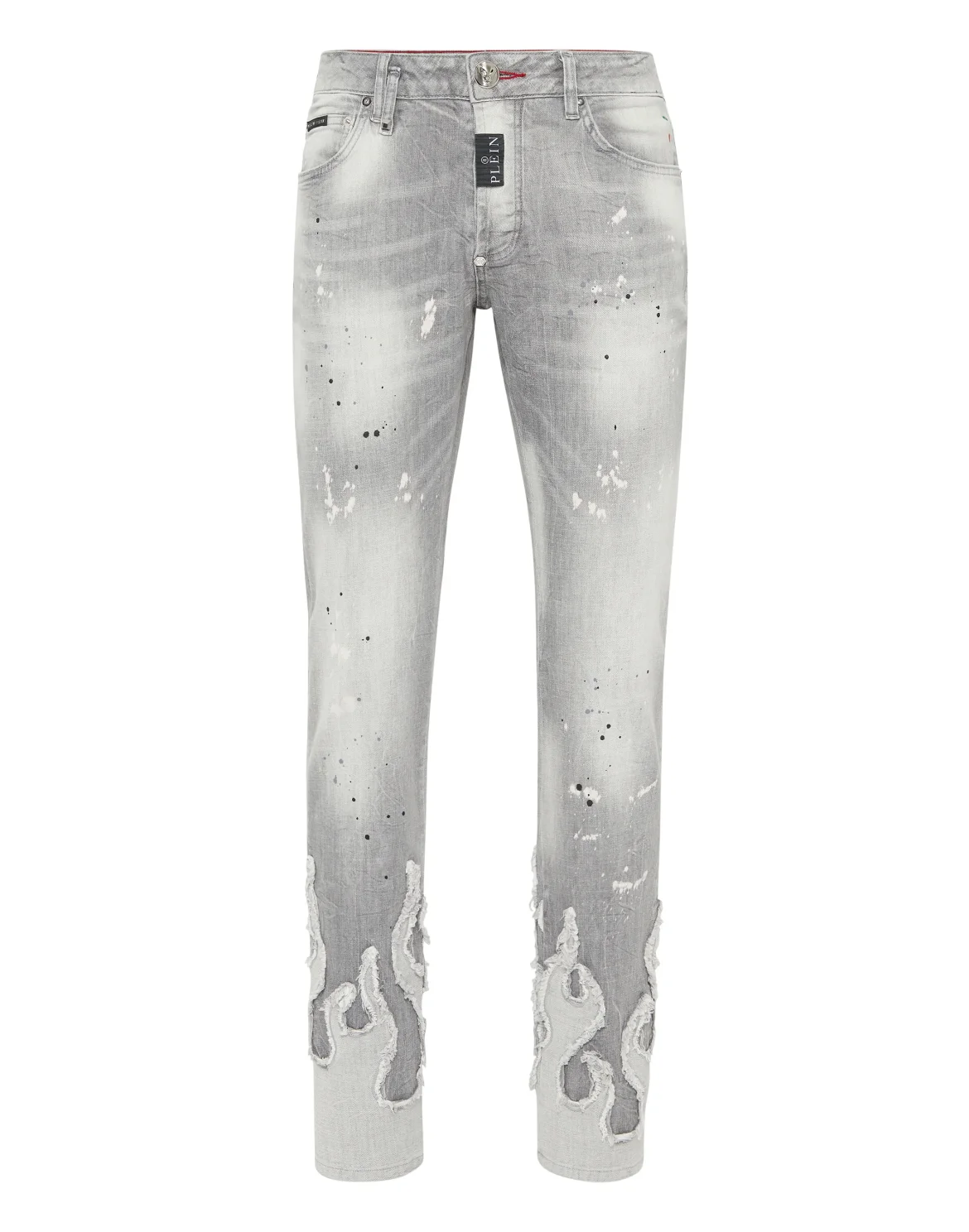 Denim Super Straight Cut Fit Trousers Flame, цвет: Серый