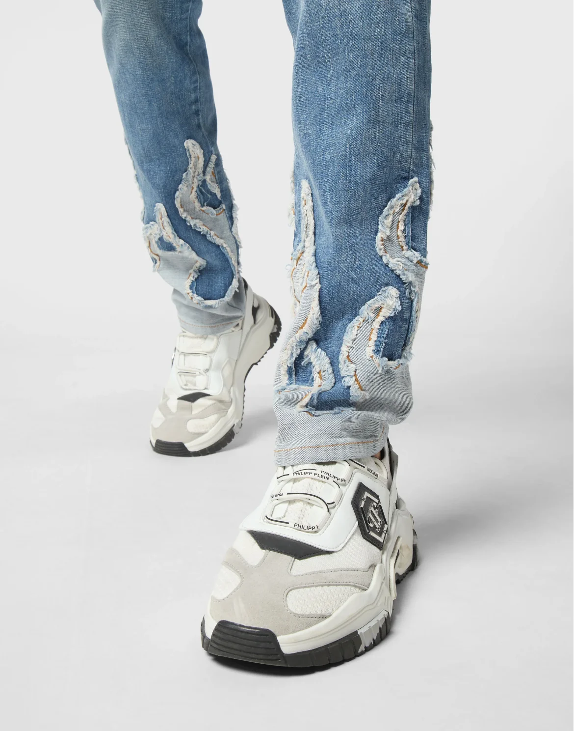 Denim Super Straight Cut Fit Trousers Flame, цвет: Серый
