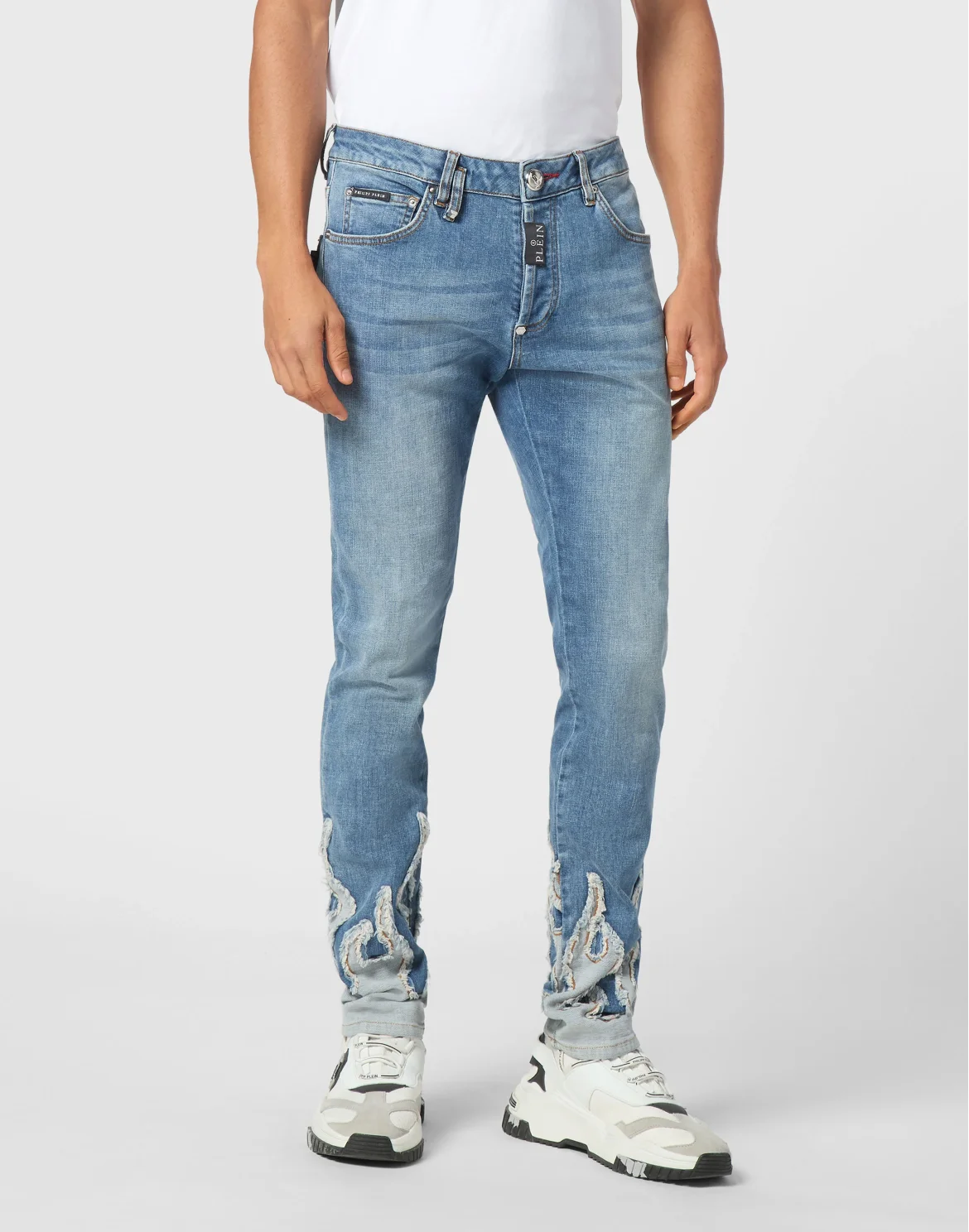 Denim Super Straight Cut Fit Trousers Flame, цвет: Серый
