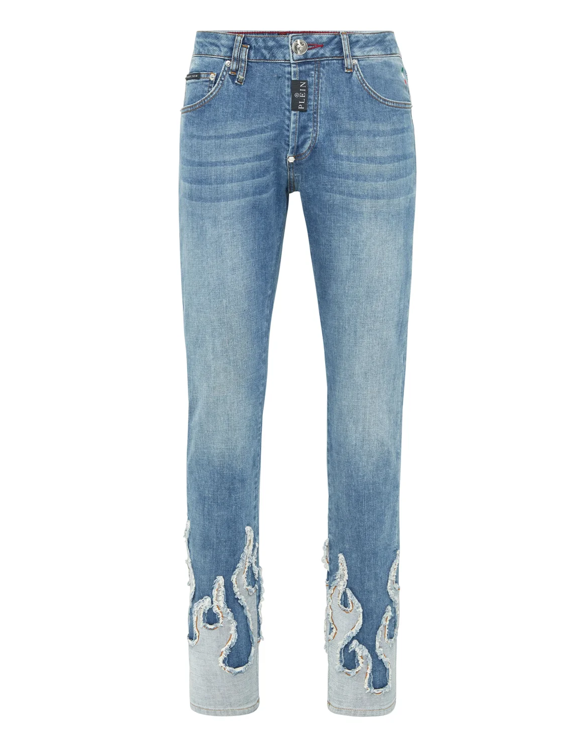 Denim Super Straight Cut Fit Trousers Flame, цвет: Серый