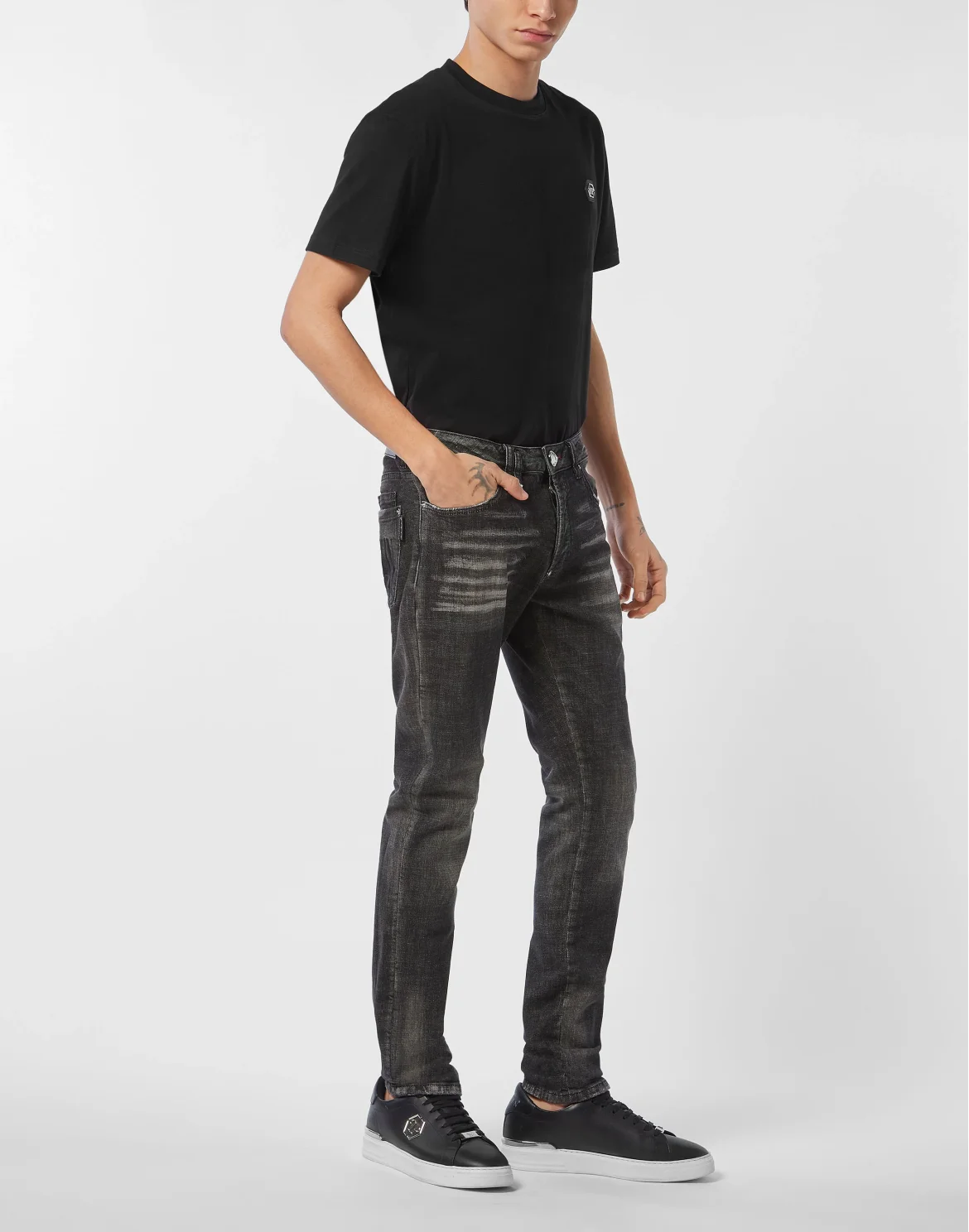 Denim Super Straight Cut Trousers Racing Club, цвет: Черный