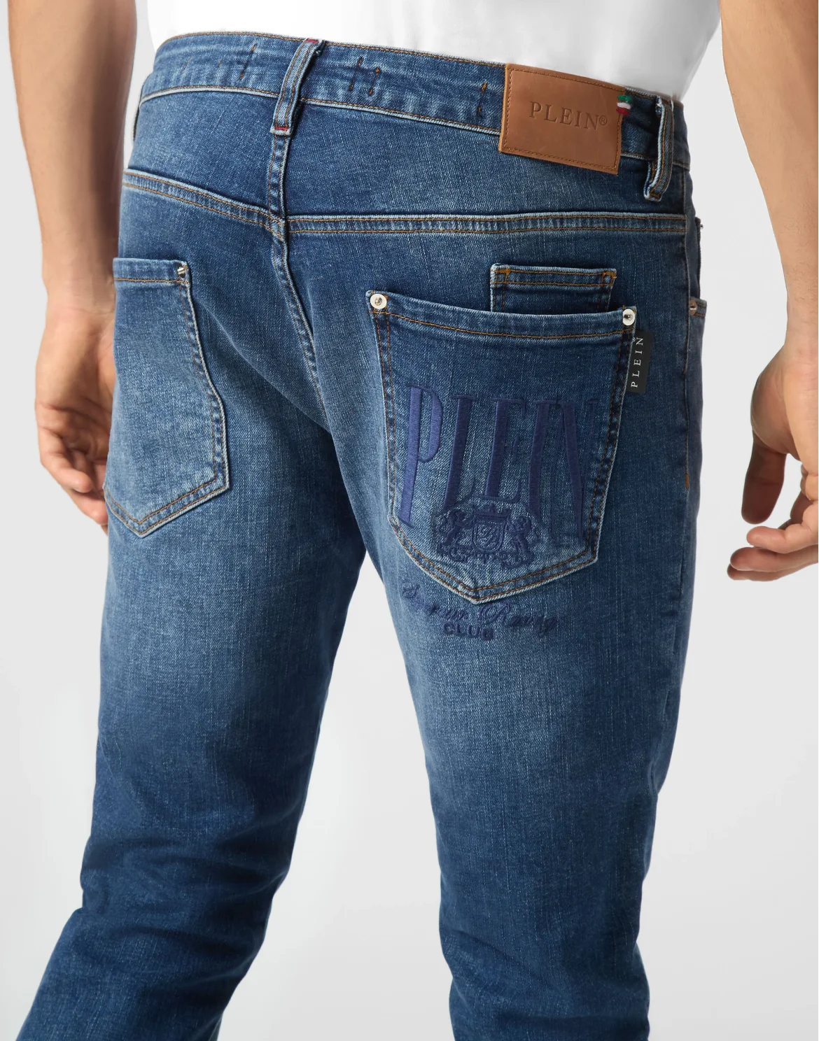 Denim Super Straight Cut Trousers Racing Club, цвет: Синий