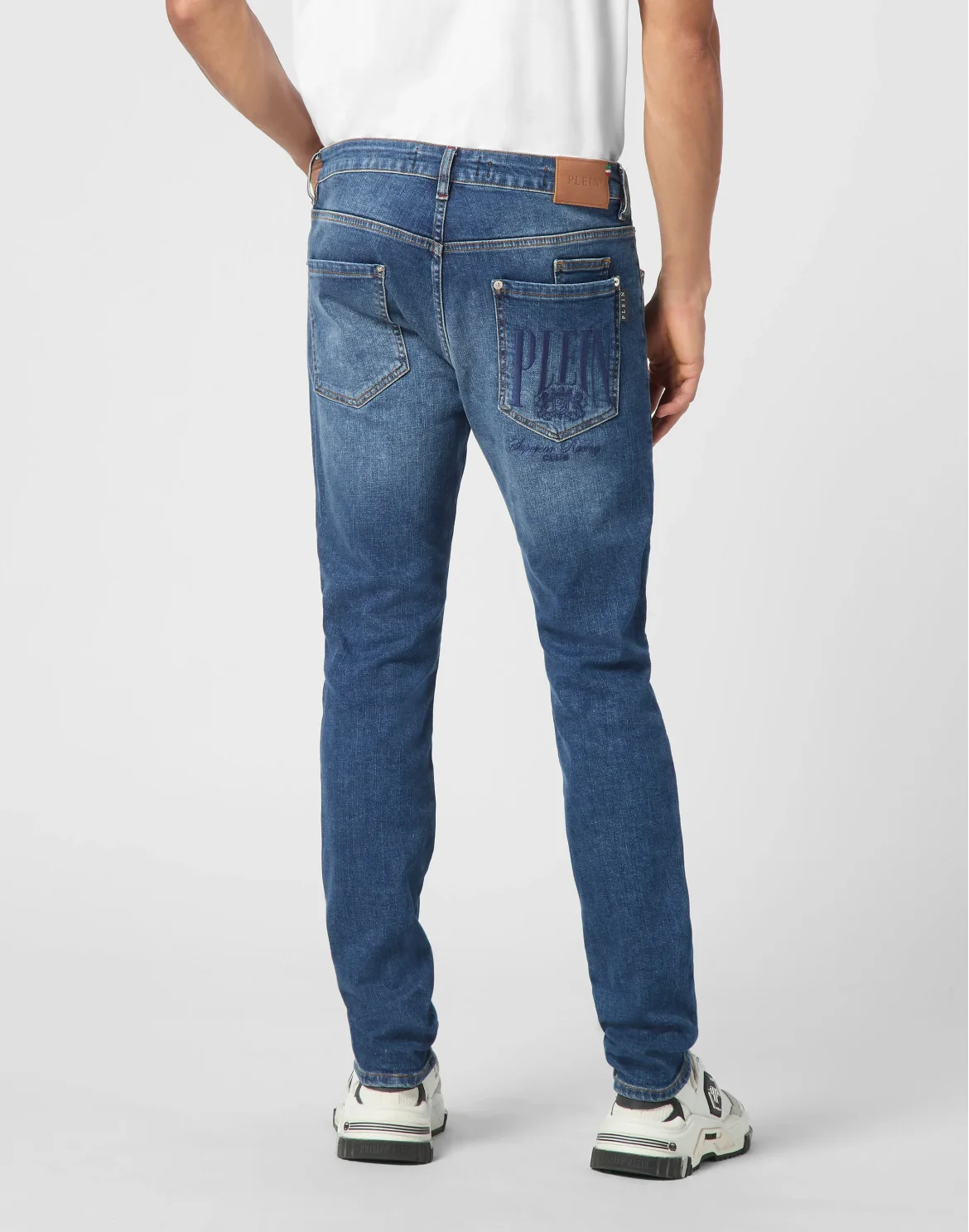 Denim Super Straight Cut Trousers Racing Club, цвет: Синий