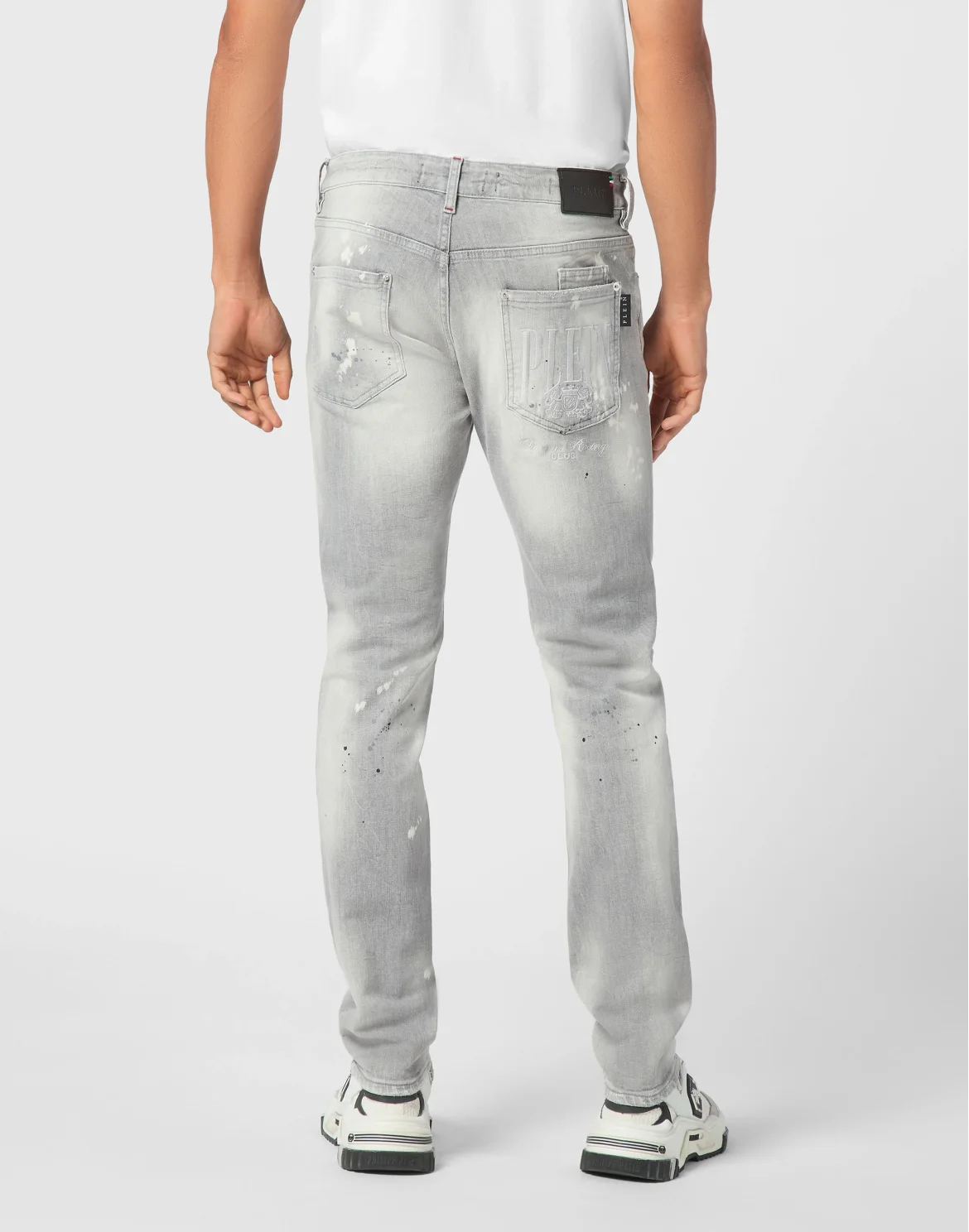 Denim Super Straight Cut Trousers Racing Club, цвет: Серый