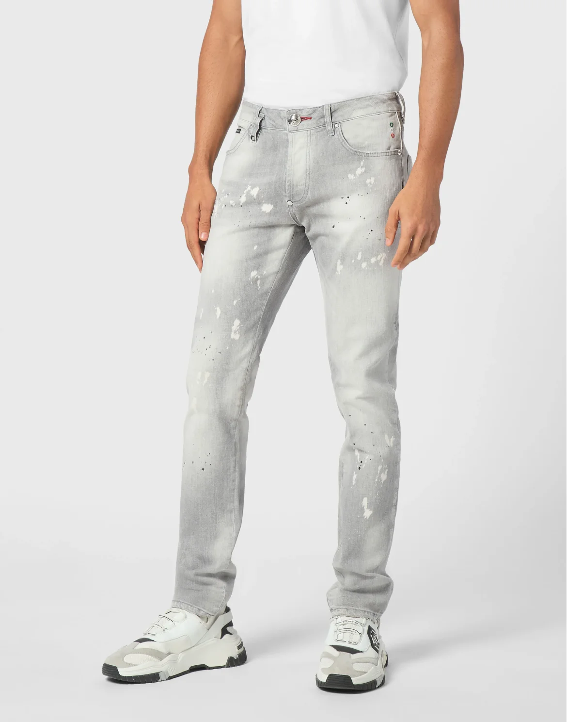 Denim Super Straight Cut Trousers Racing Club, цвет: Серый