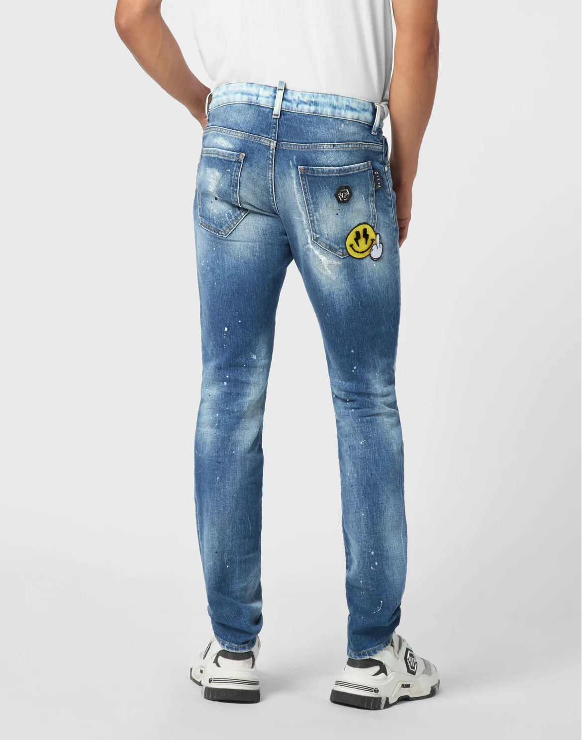 Denim Super Straight Cut Trousers Smile, цвет: Синий