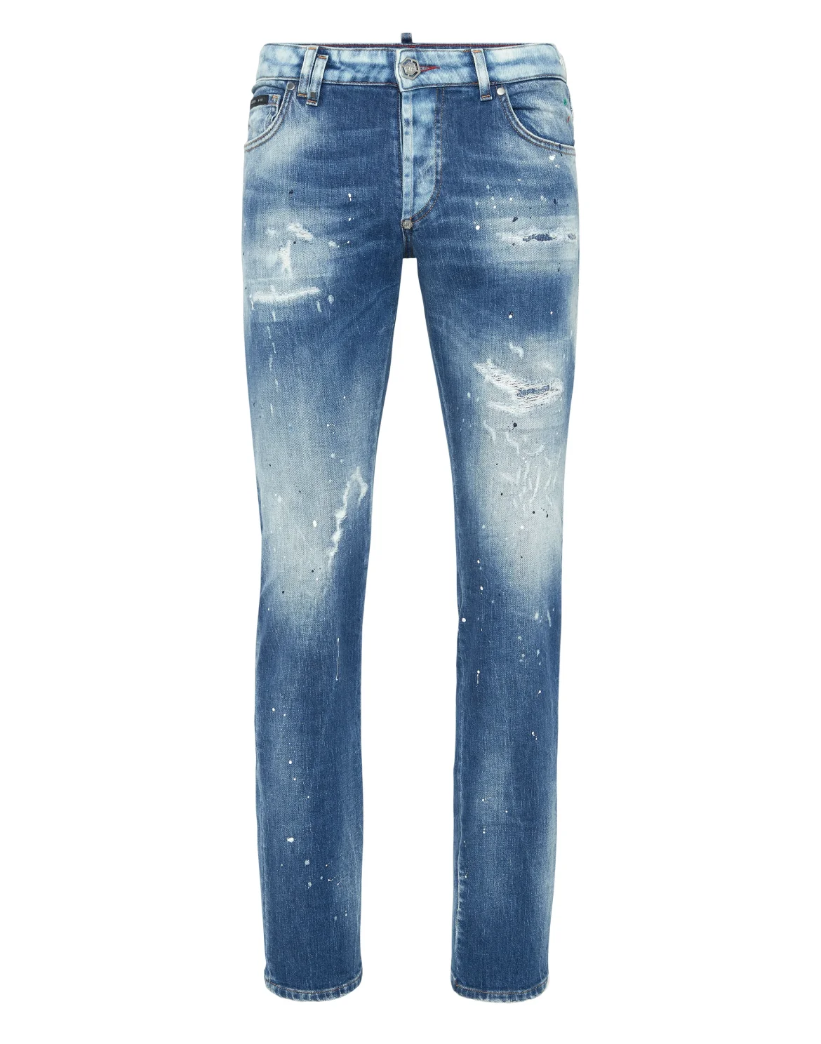 Denim Super Straight Cut Trousers Smile, цвет: Синий