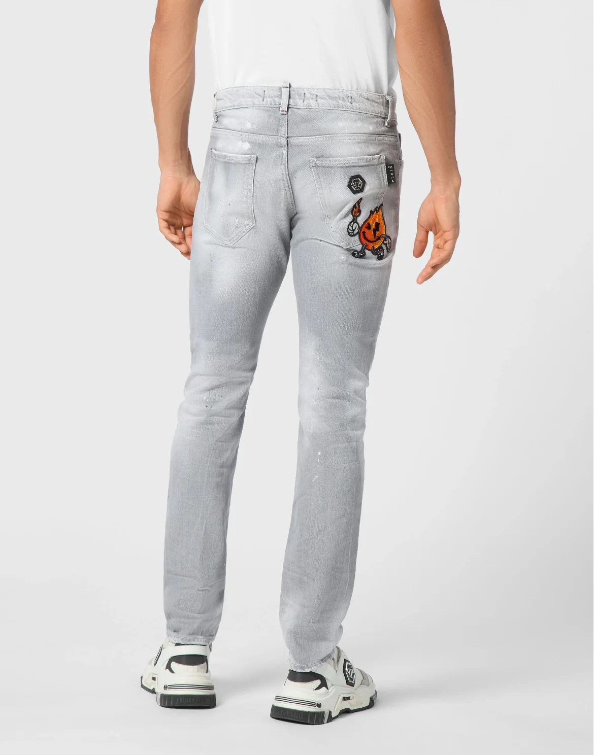 Denim Super Straight Cut Trousers Smile, цвет: Серый