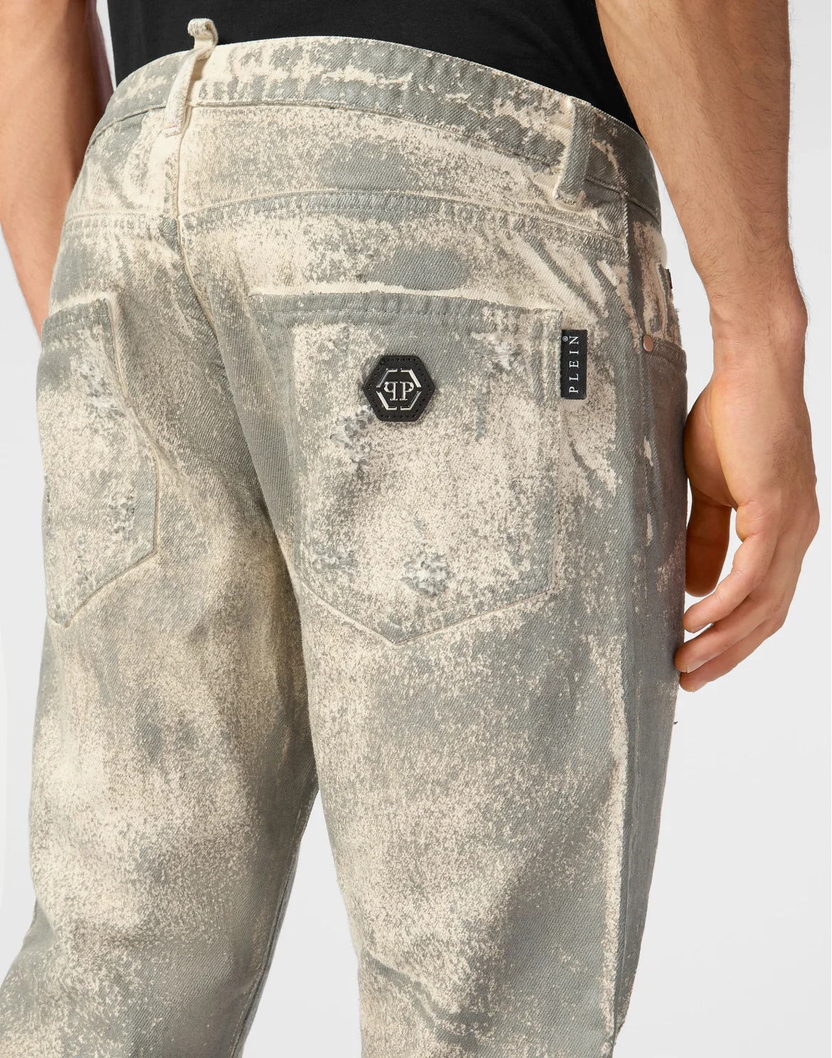 Denim Skinny Trousers, цвет: Бежевый