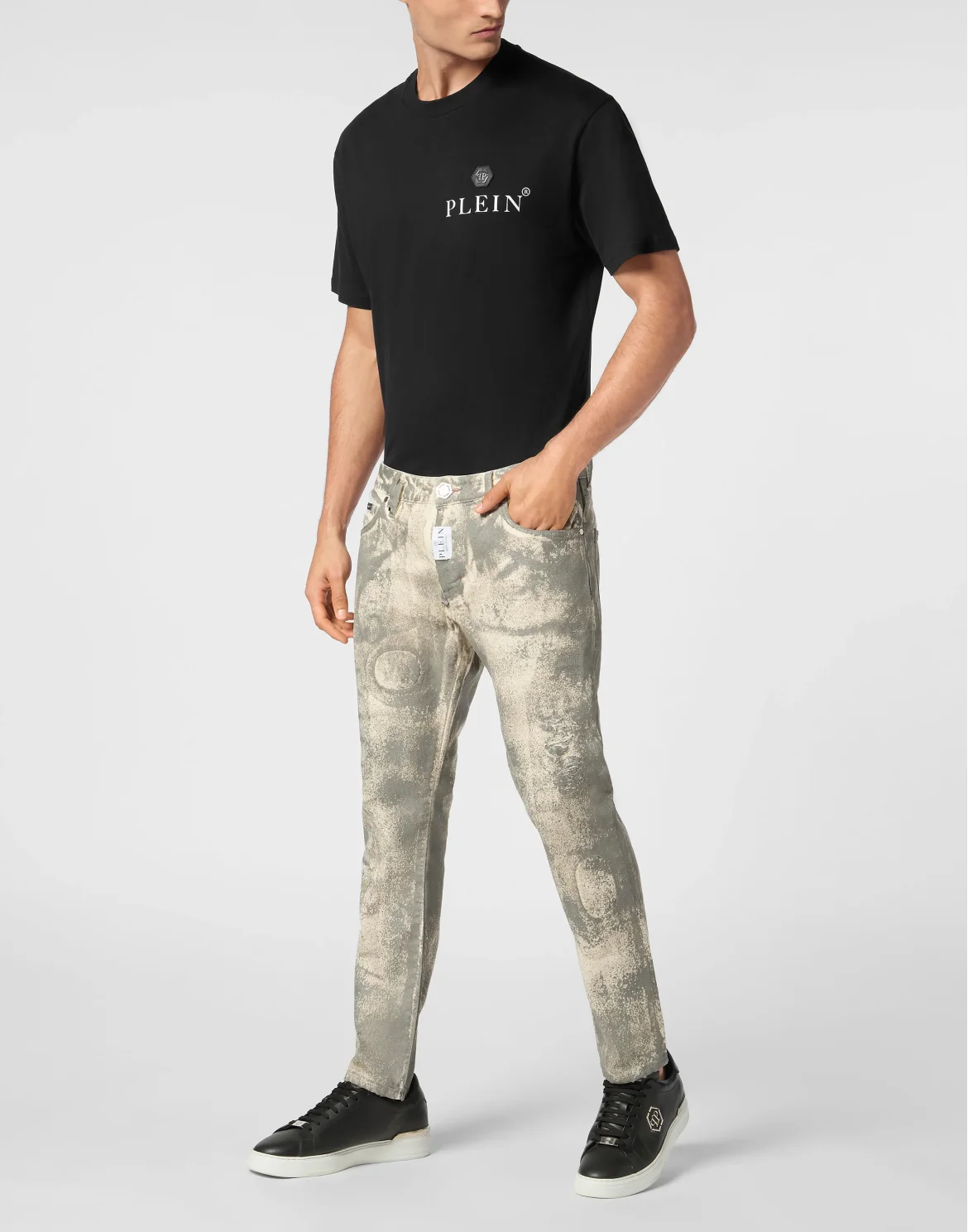 Denim Skinny Trousers, цвет: Бежевый