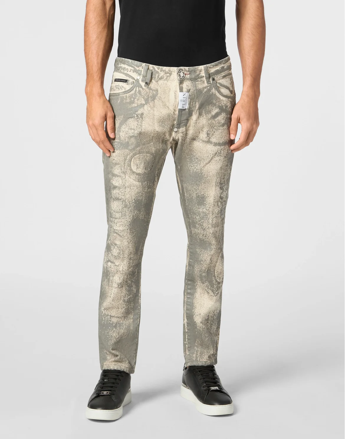 Denim Skinny Trousers, цвет: Бежевый