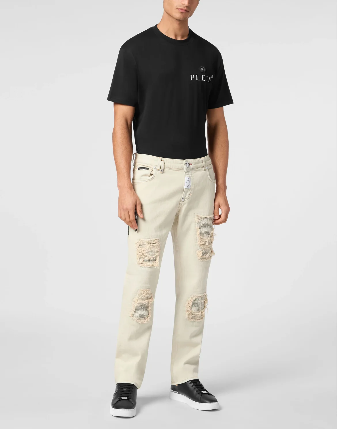 Denim Rock Star Fit Trousers, цвет: Бежевый