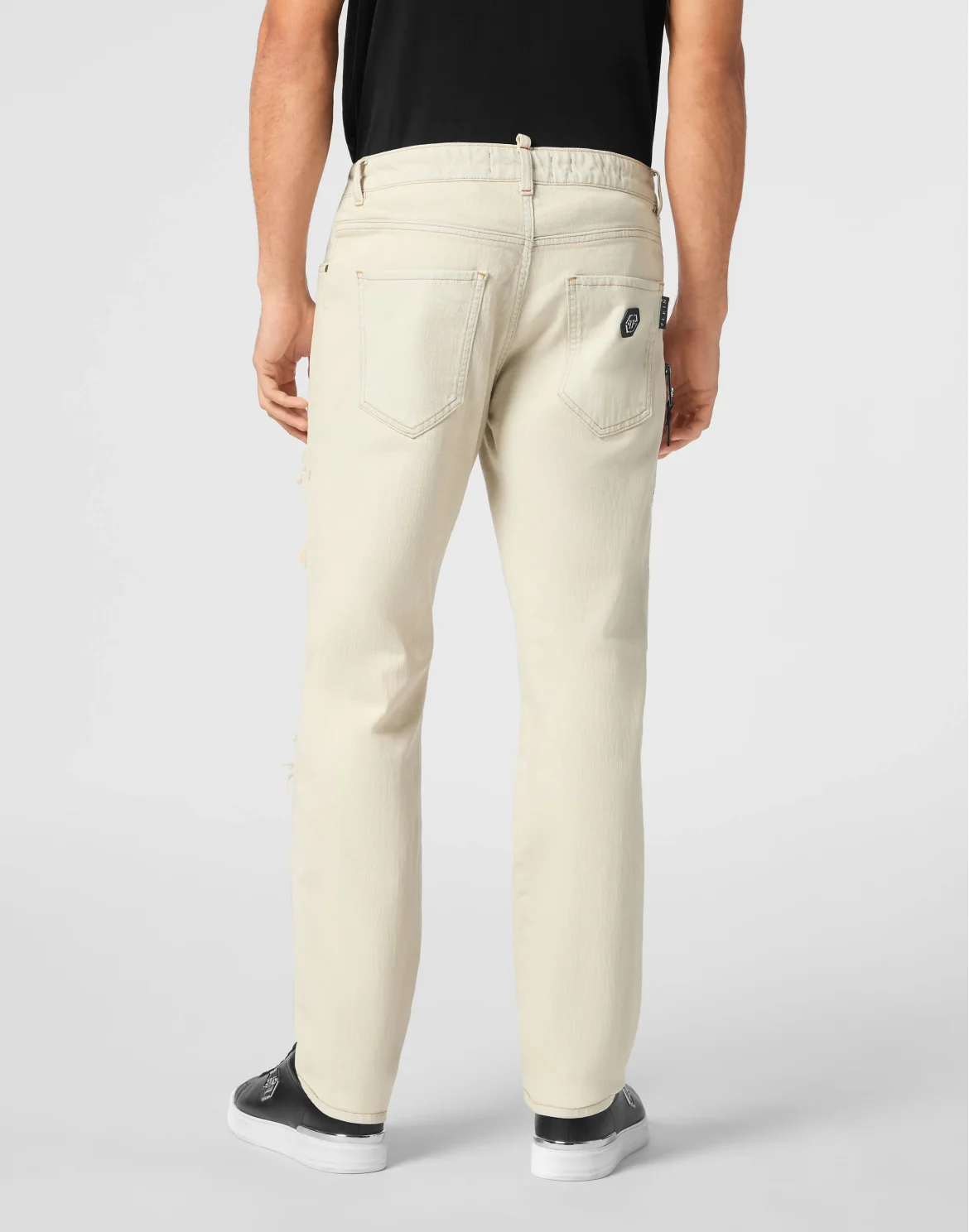 Denim Rock Star Fit Trousers, цвет: Бежевый
