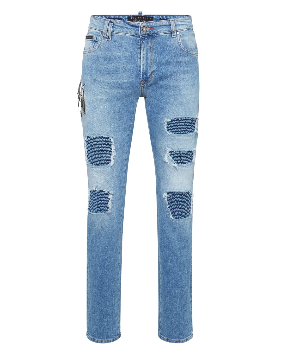 Denim Rock Star Fit Trousers Studs, цвет: Голубой