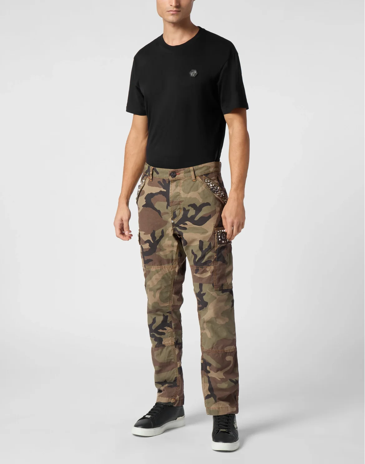 Denim Cargo Trousers Studs, цвет: Камуфляж