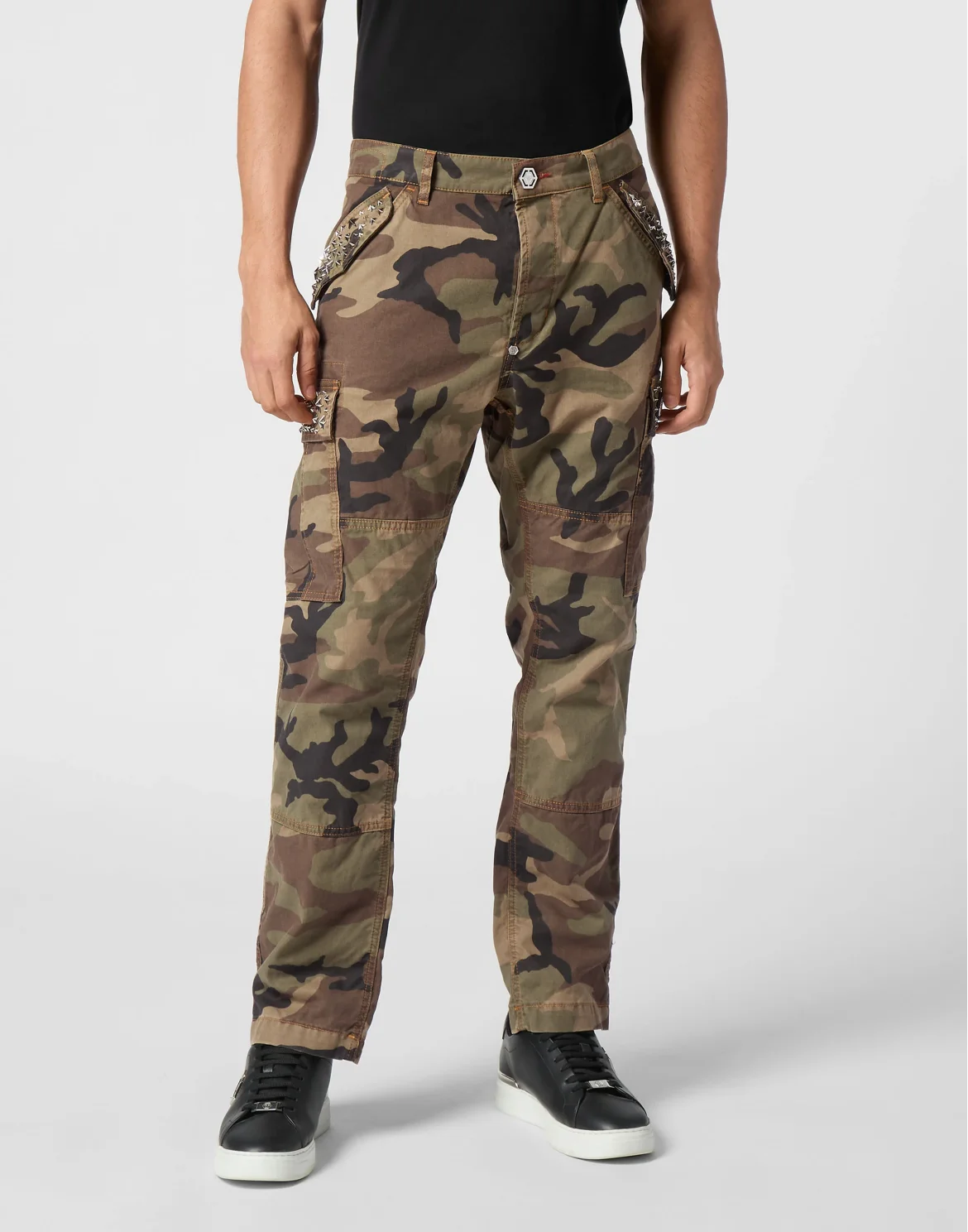 Denim Cargo Trousers Studs, цвет: Камуфляж