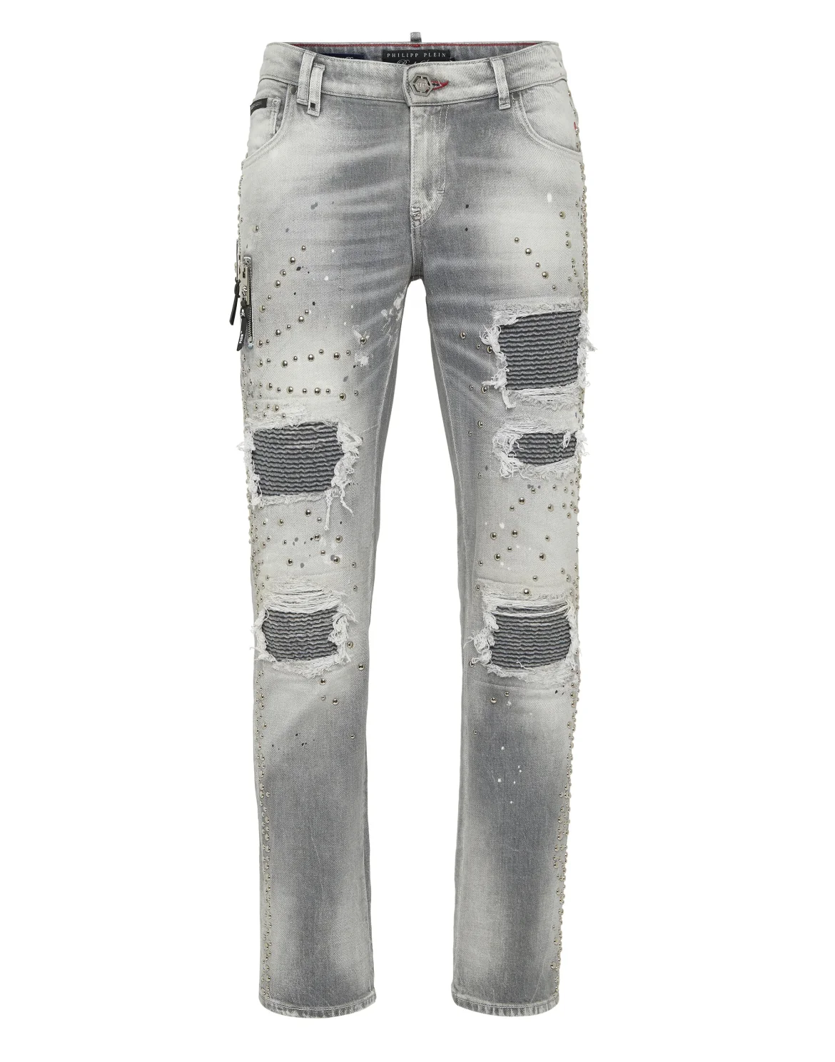 Denim Rock Star Fit Trousers Studs, цвет: Серый