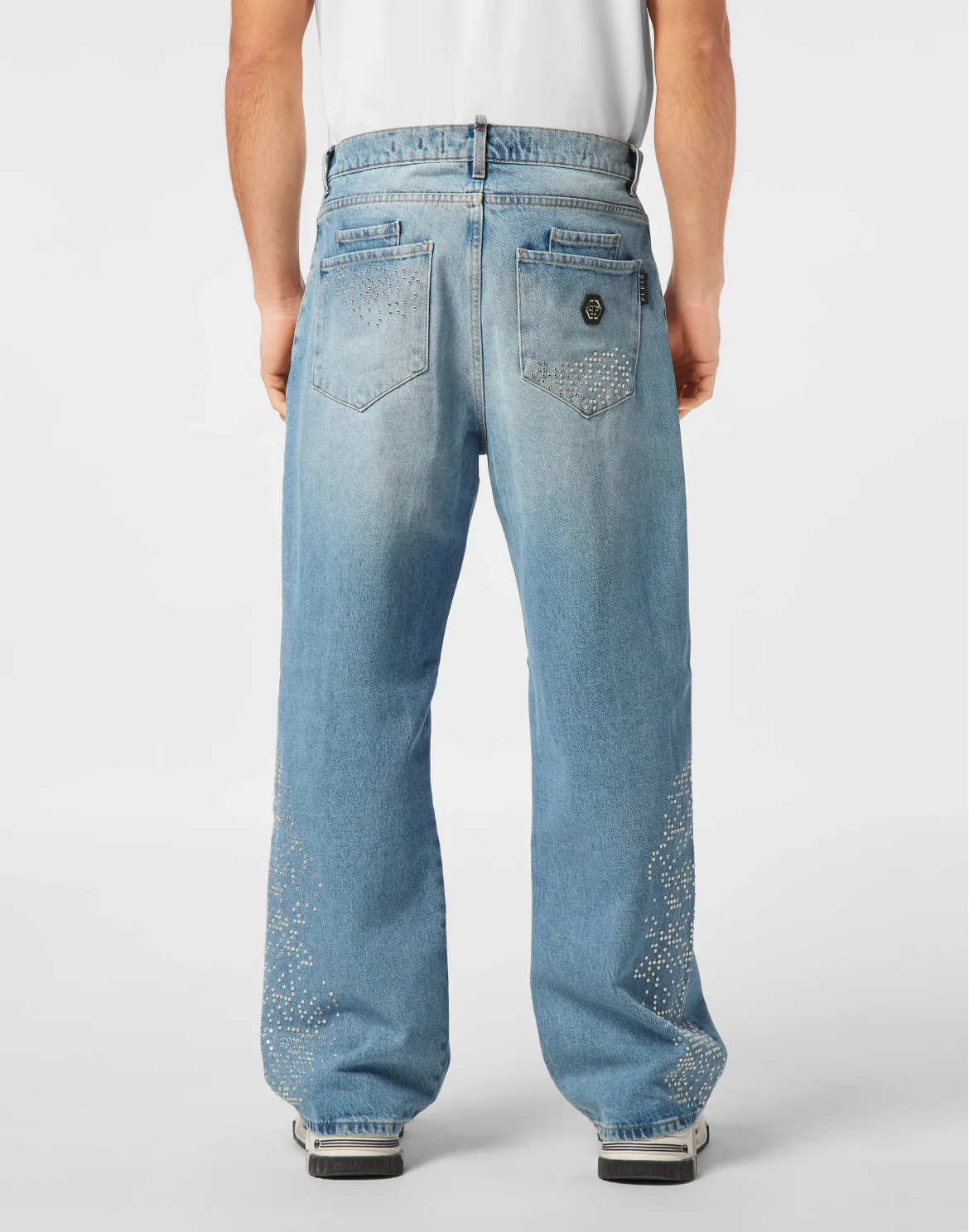 Denim Beach Boy Fit Trousers Studs, цвет: Голубой