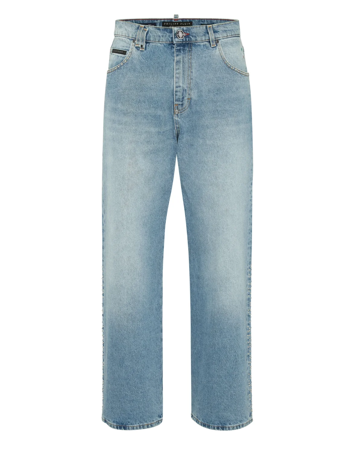 Denim Beach Boy Fit Trousers Studs, цвет: Голубой