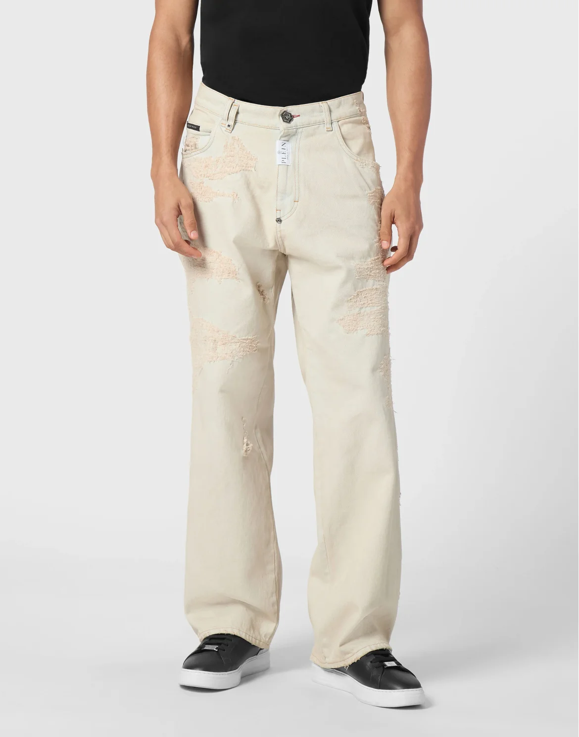 Denim Beach Boy Fit Trousers, цвет: Бежевый