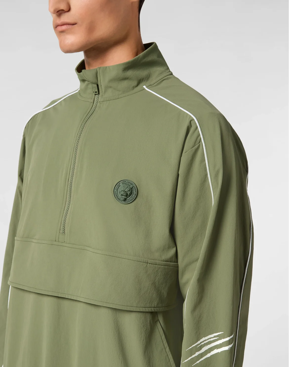 Nylon Piping Anorak LS Scratch, цвет: Камуфляж