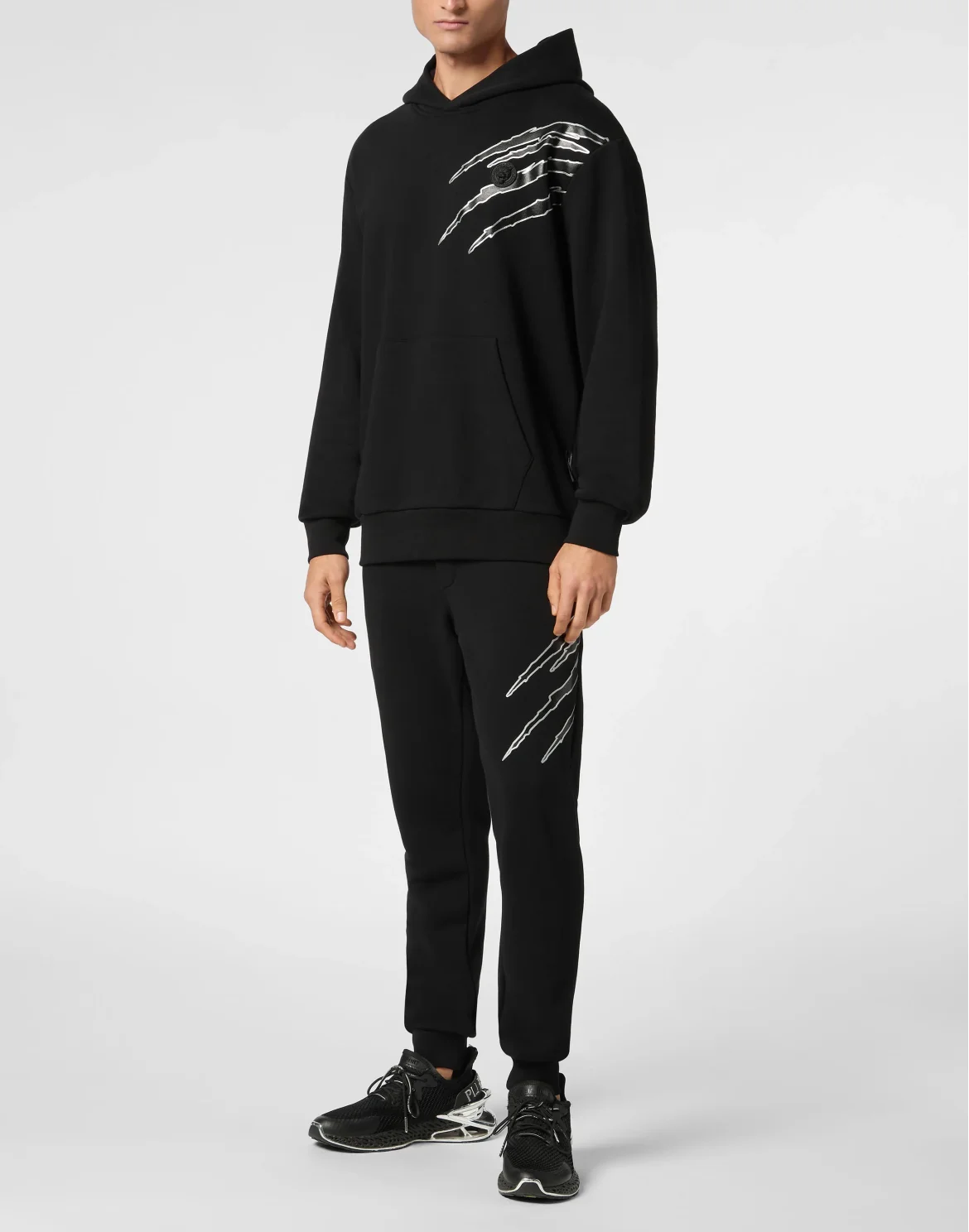 Cotton Hoodie Sweatshirt LS Lamina Scratch, цвет: Черный