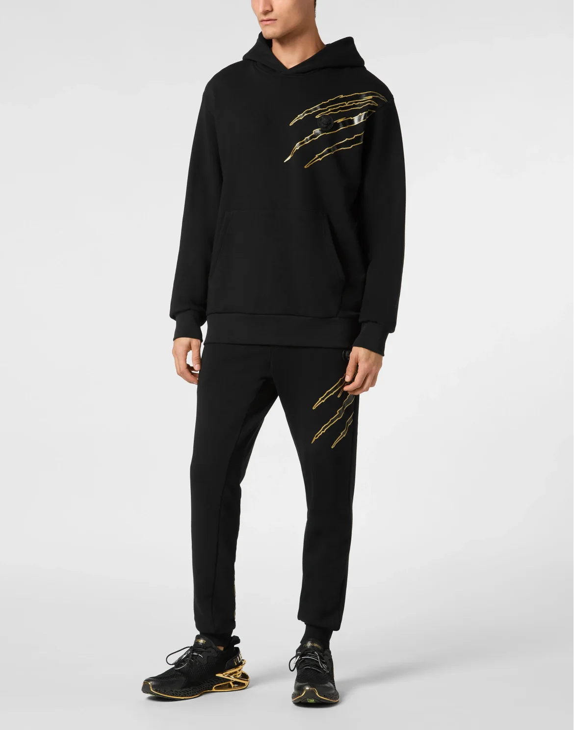 Cotton Hoodie Sweatshirt LS Lamina Scratch, цвет: Черный