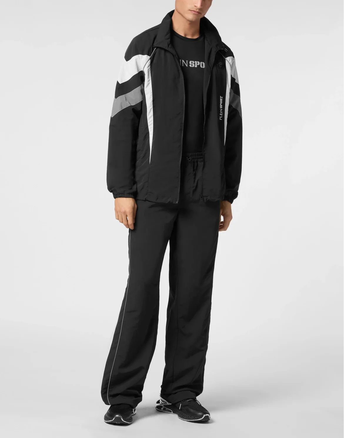 Nylon Jogging Bomber Jacket LS Scratch, цвет: Черный