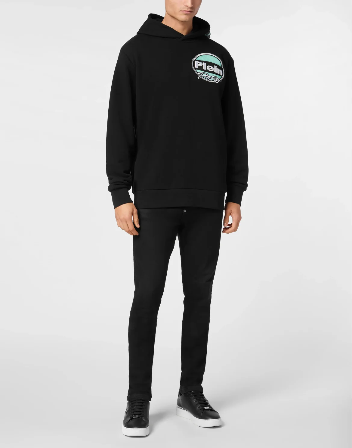 Hoodie Sweatshirt LS Strass Cars Racing, цвет: Черный