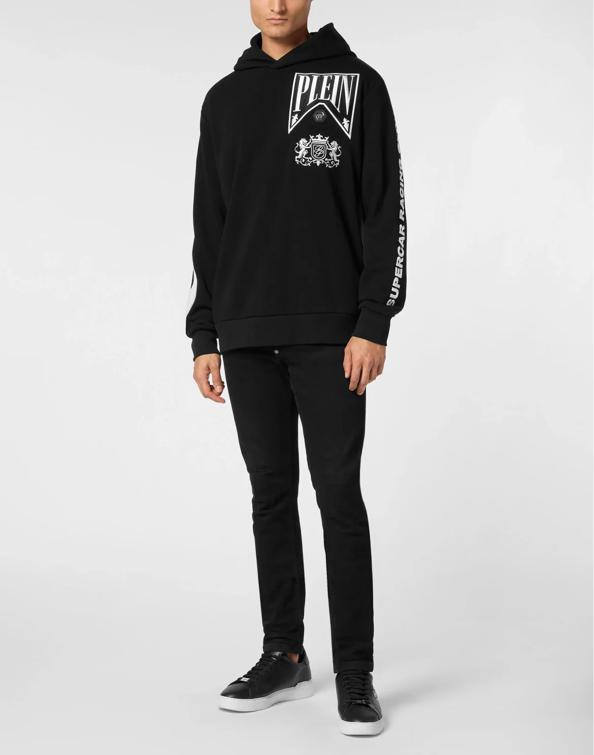 Hoodie Sweatshirt LS Strass Flame Racing, цвет: Черный