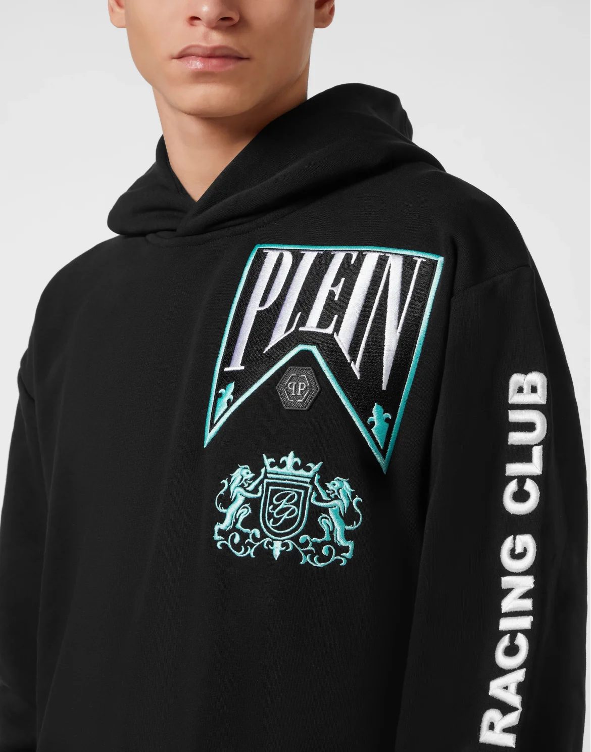 Hoodie Sweatshirt LS Strass Flame Racing, цвет: Черный