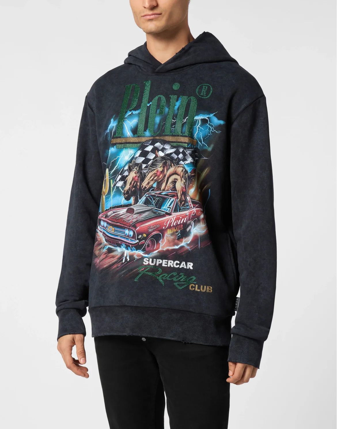 Hoodie Sweatshirt LS Racing Club, цвет: Черный