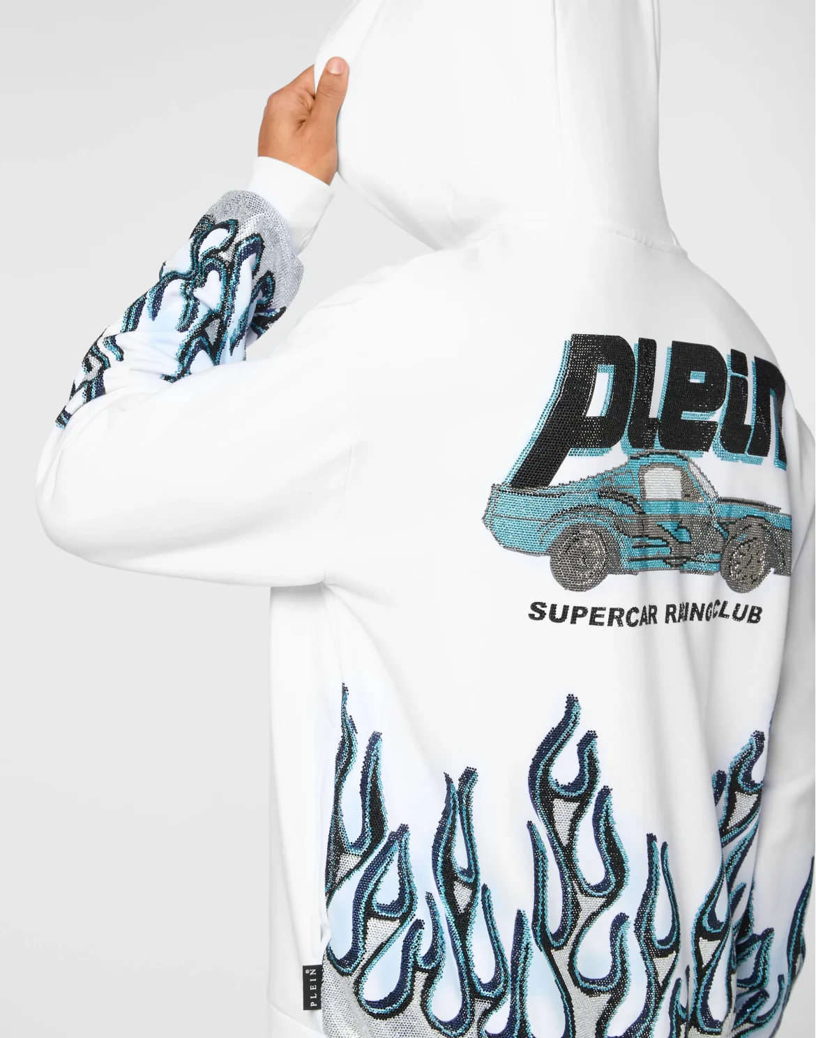 Hoodie Sweatshirt LS Flame Racing, цвет: Белый